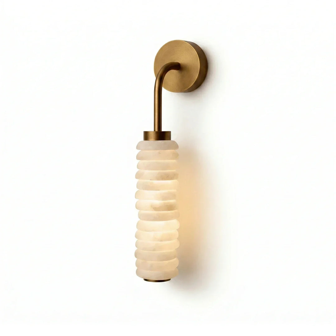 Calla Cylinder Alabaster Wall Lamp