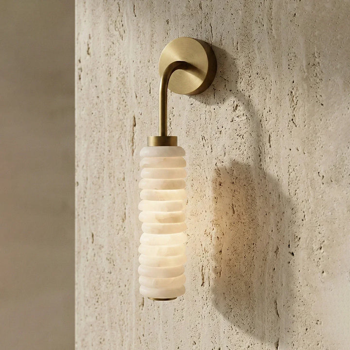 Calla Cylinder Alabaster Wall Lamp