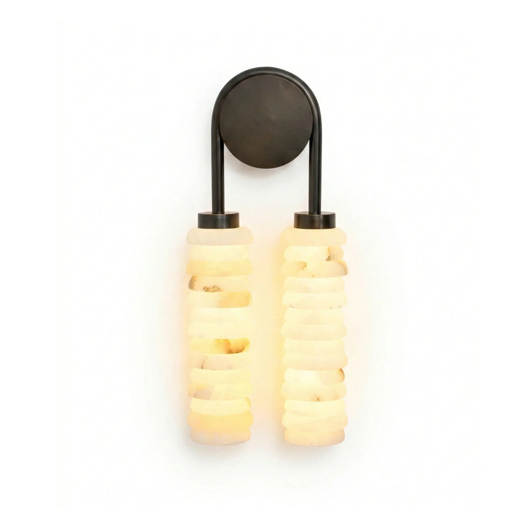 Calla Ribbed Alabaster Wall Sconce
