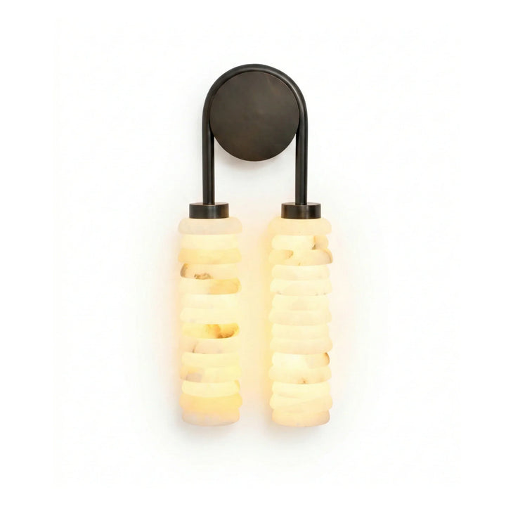 Calla Ribbed Alabaster Wall Sconce