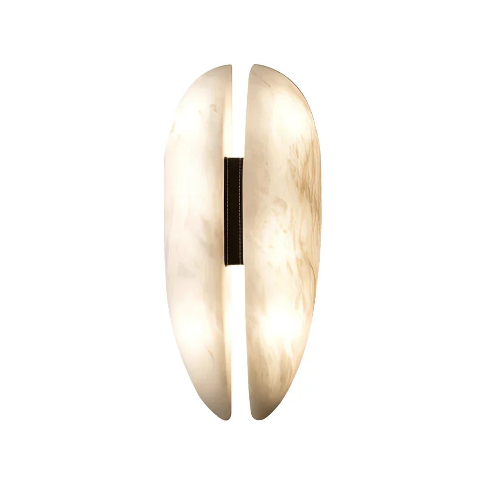 Capsule Alabaster Veil Leather Wall Light