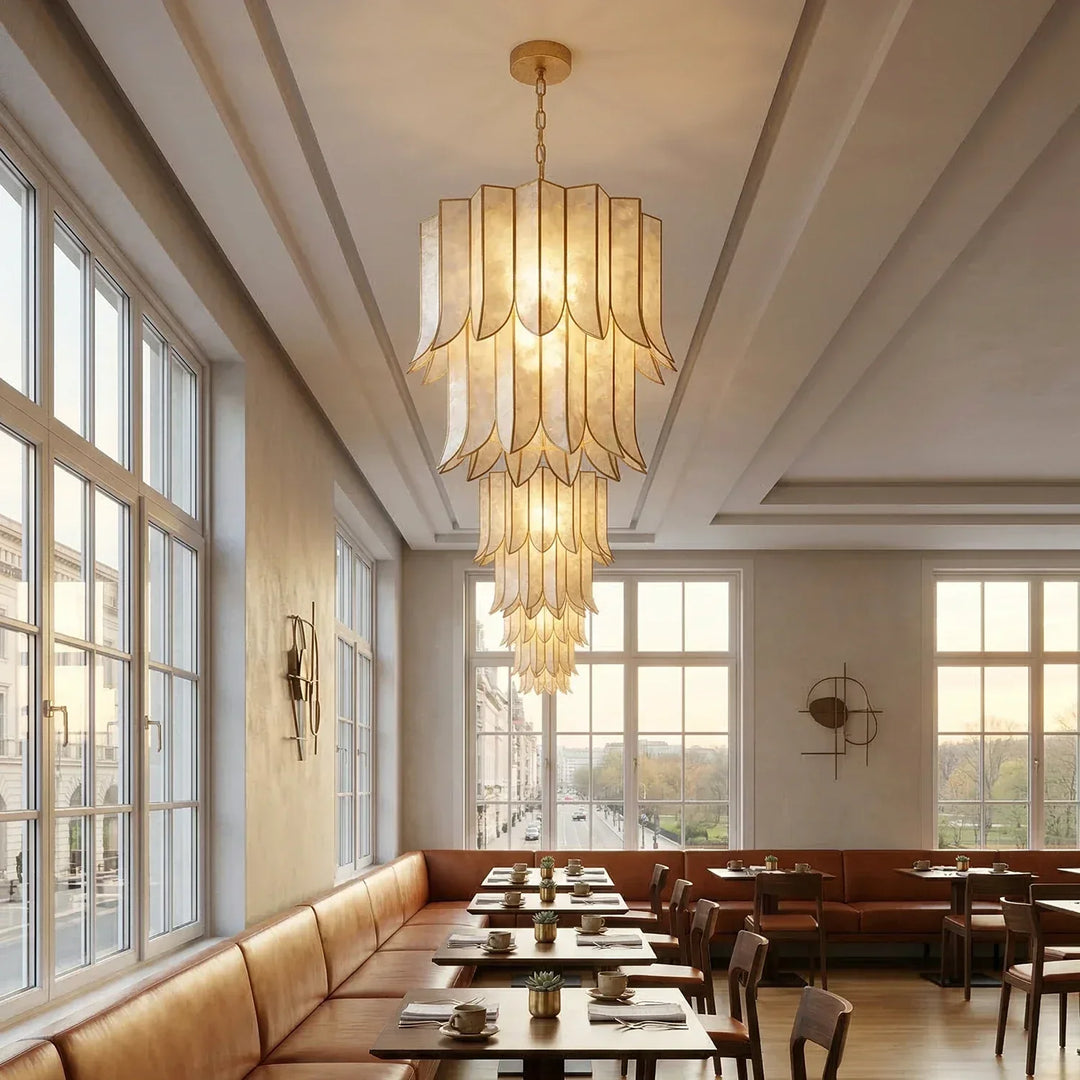 Cascara Cascara Capiz Shell Chandelier