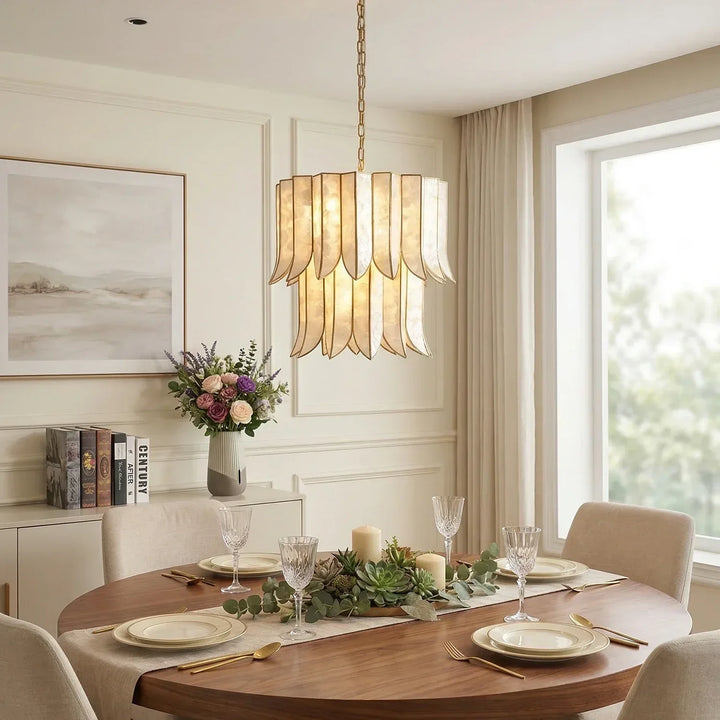Cascara Cascara Capiz Shell Chandelier