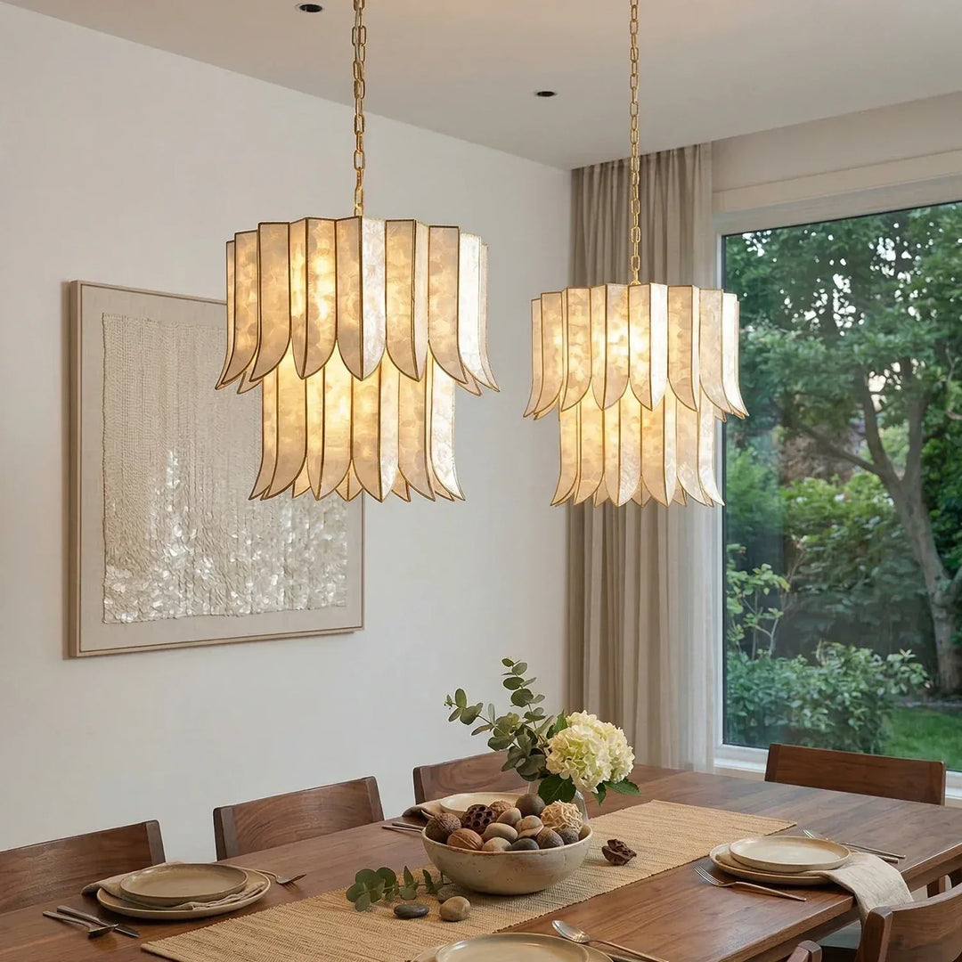 Cascara Cascara Capiz Shell Chandelier