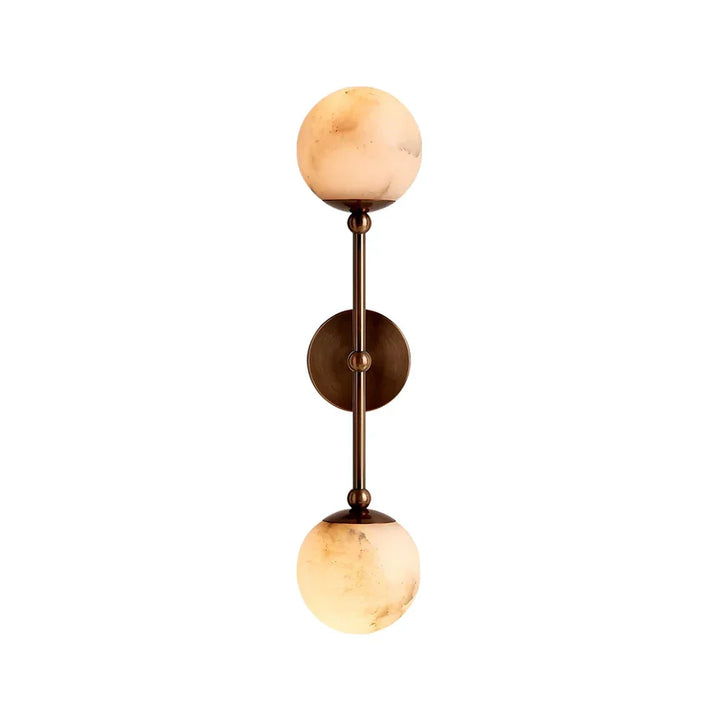 Celestial Double Alabaster Globe Wall Sconce