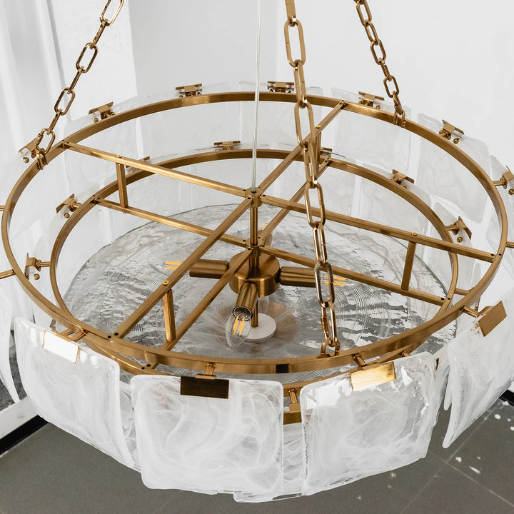 Underside view of the chandelier&