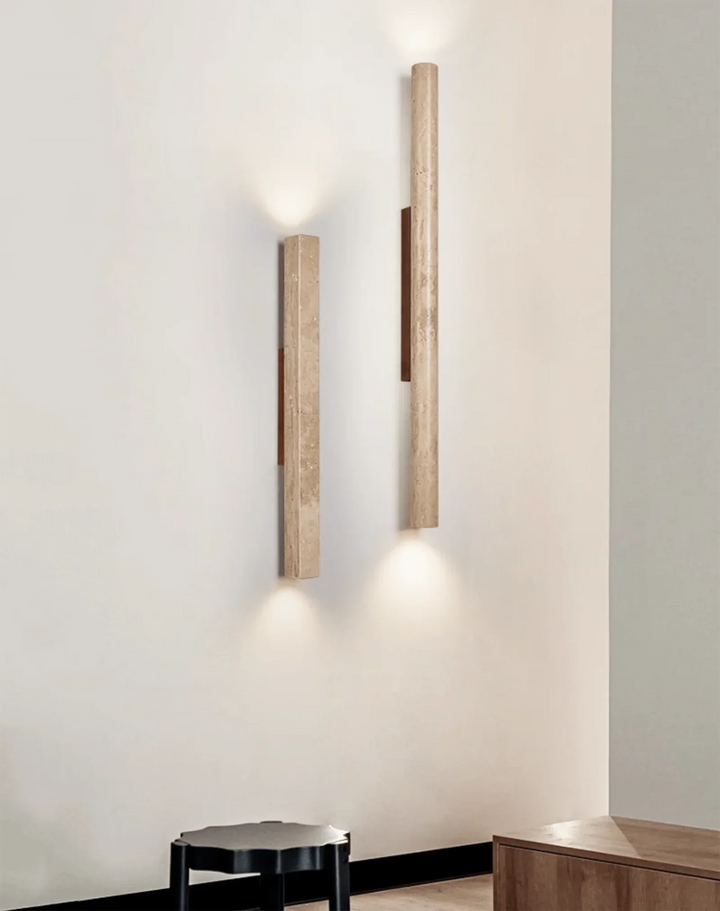Column Travertine Wall Light - view 7 | Woorglamp