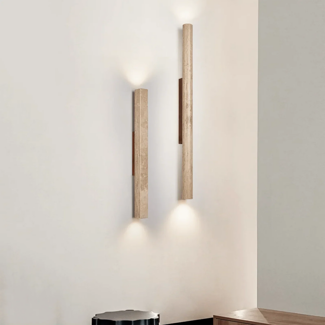Column Travertine Wall Light - view 3 | Woorglamp