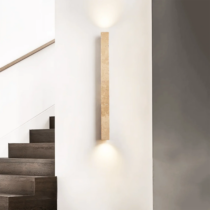 Column Travertine Wall Light - view 4 | Woorglamp