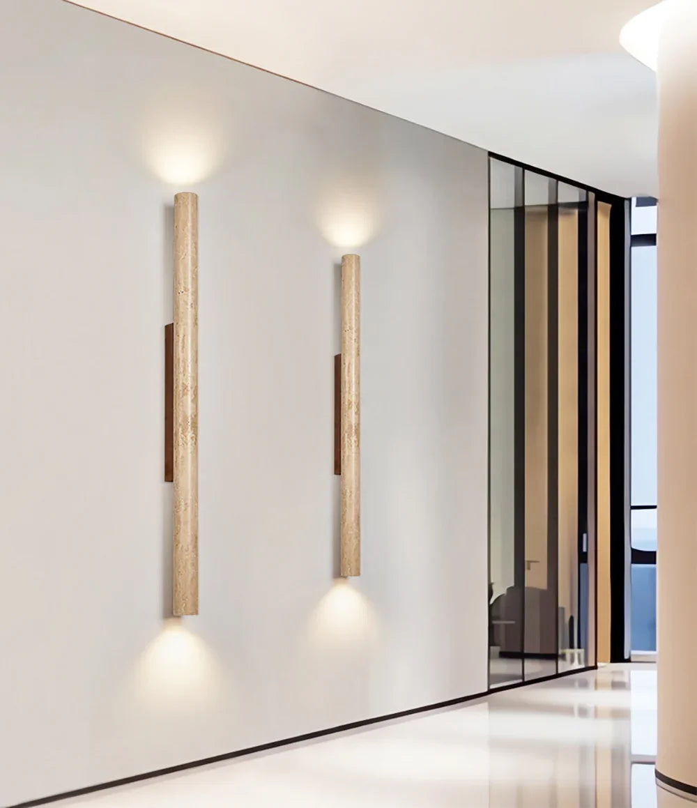 Column Travertine Wall Light - view 9 | Woorglamp