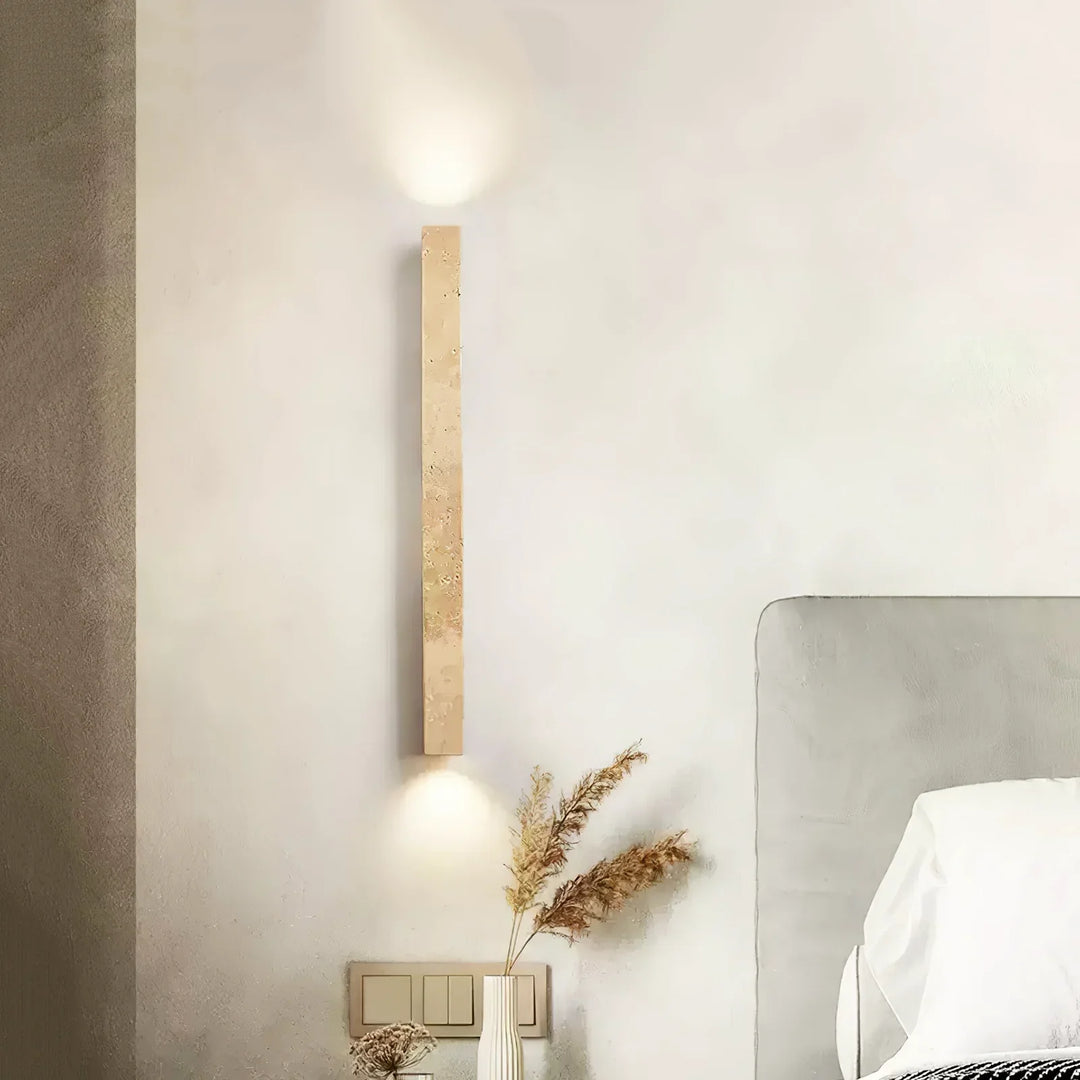 Column Travertine Wall Light - view 2 | Woorglamp