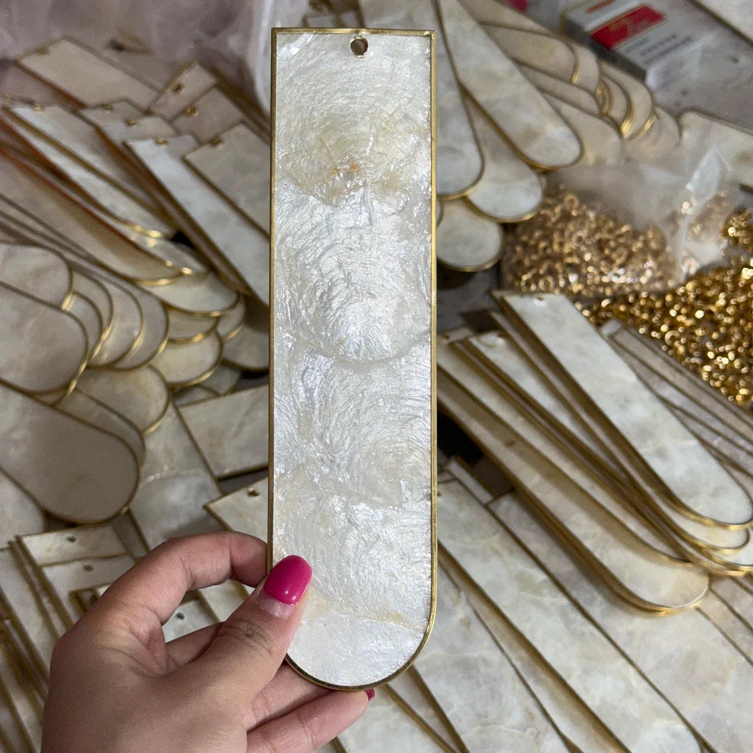 Columnar Capiz Shell Chandelier