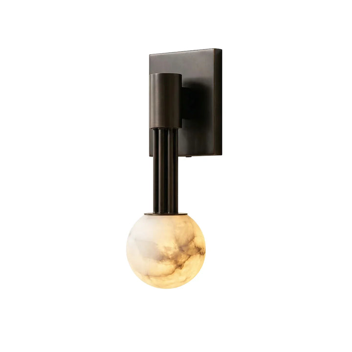 Columnar Obra Spherical Alabaster Wall Lamp