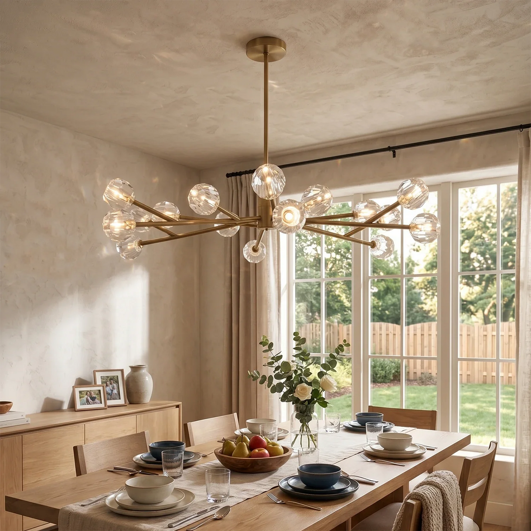 Crystal Ball Round Cluster Chandelier