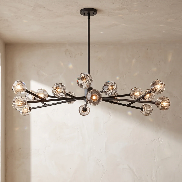 Crystal Ball Round Cluster Chandelier