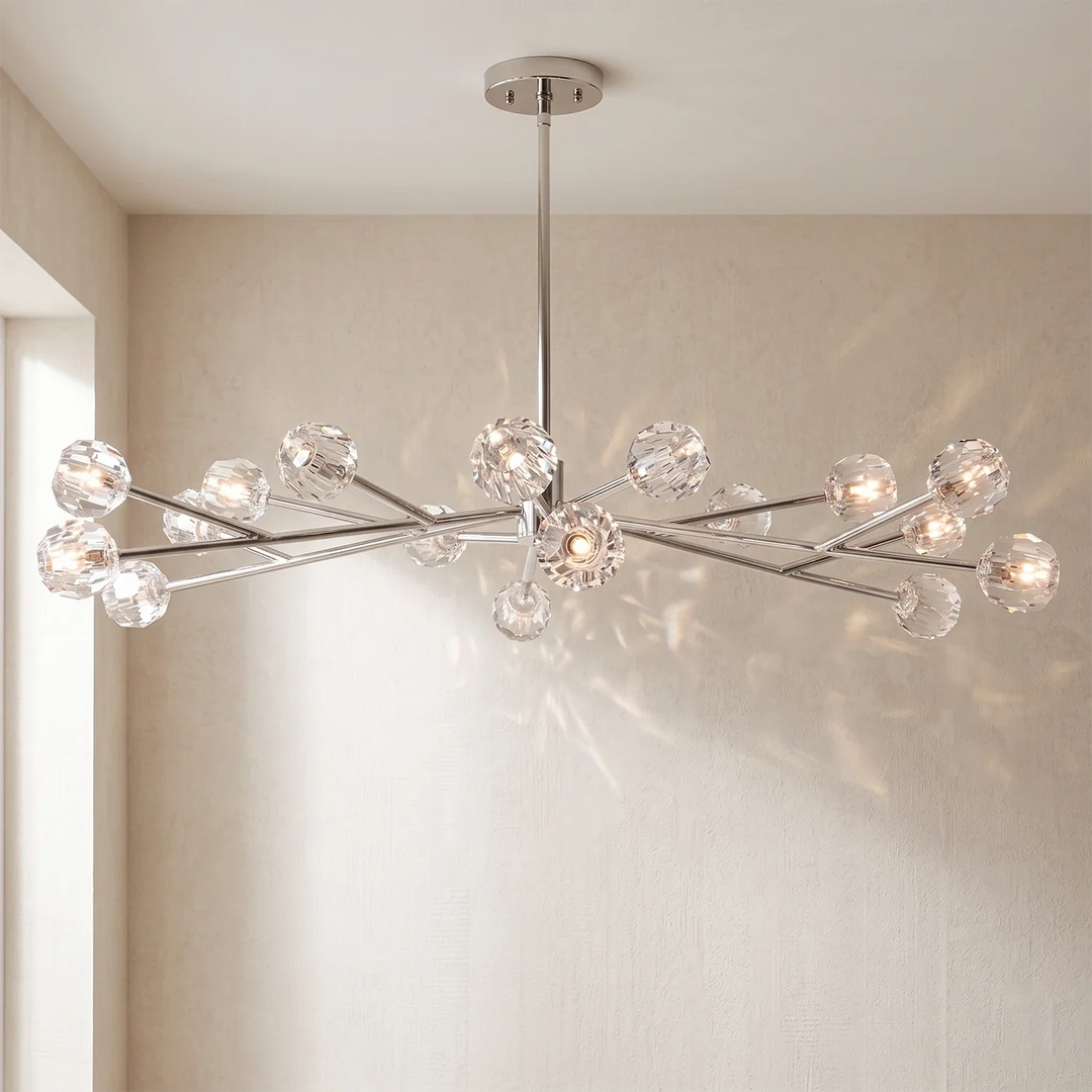 Crystal Ball Round Cluster Chandelier