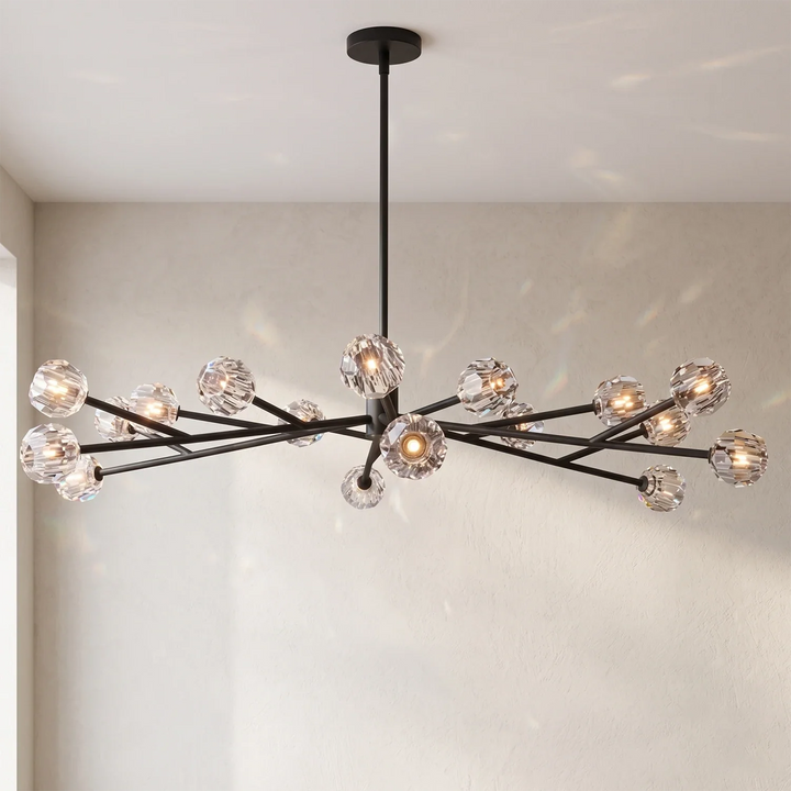 Crystal Ball Round Cluster Chandelier