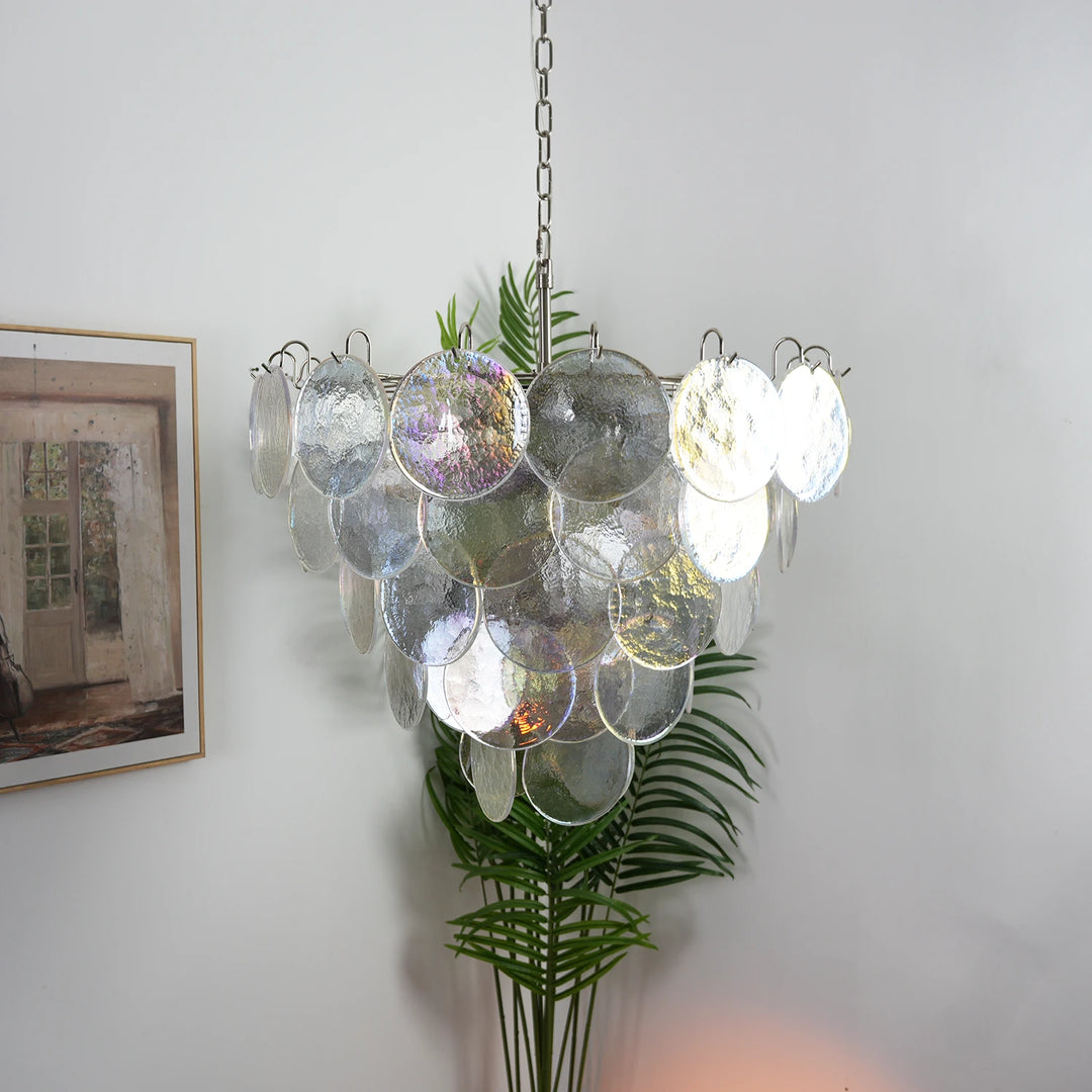 Tiered Aurelia Glass Multicolor Chandelier