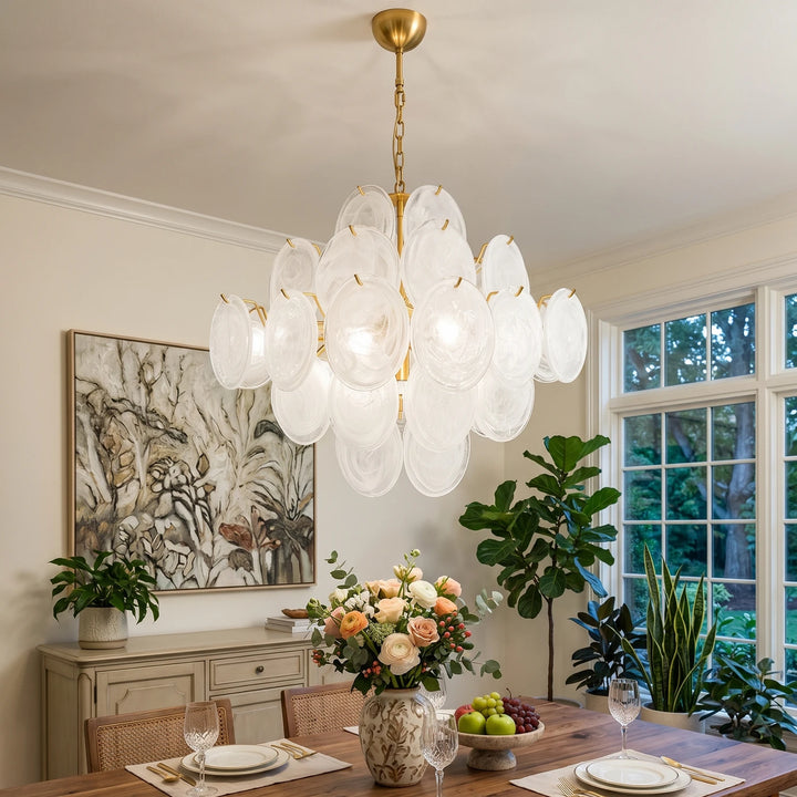 Tiered Aurelia Glass Multicolor Chandelier