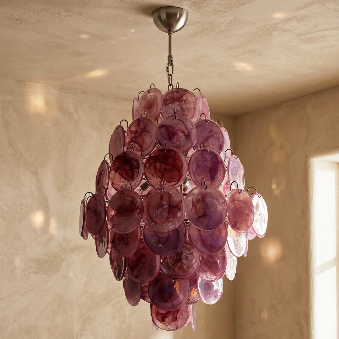 Tiered Aurelia Glass Multicolor Chandelier