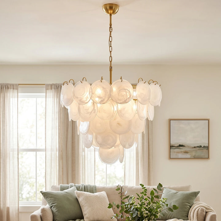 Tiered Aurelia Glass Multicolor Chandelier