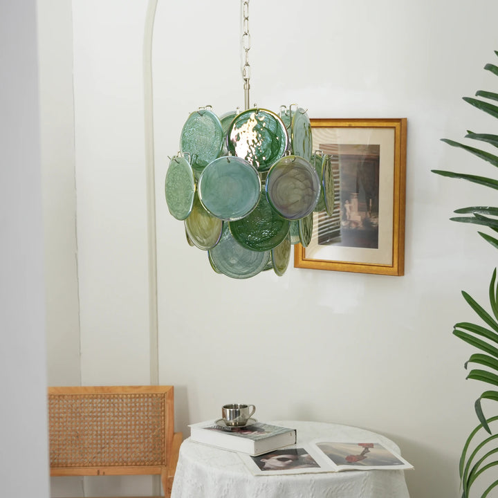 Tiered Aurelia Glass Multicolor Chandelier