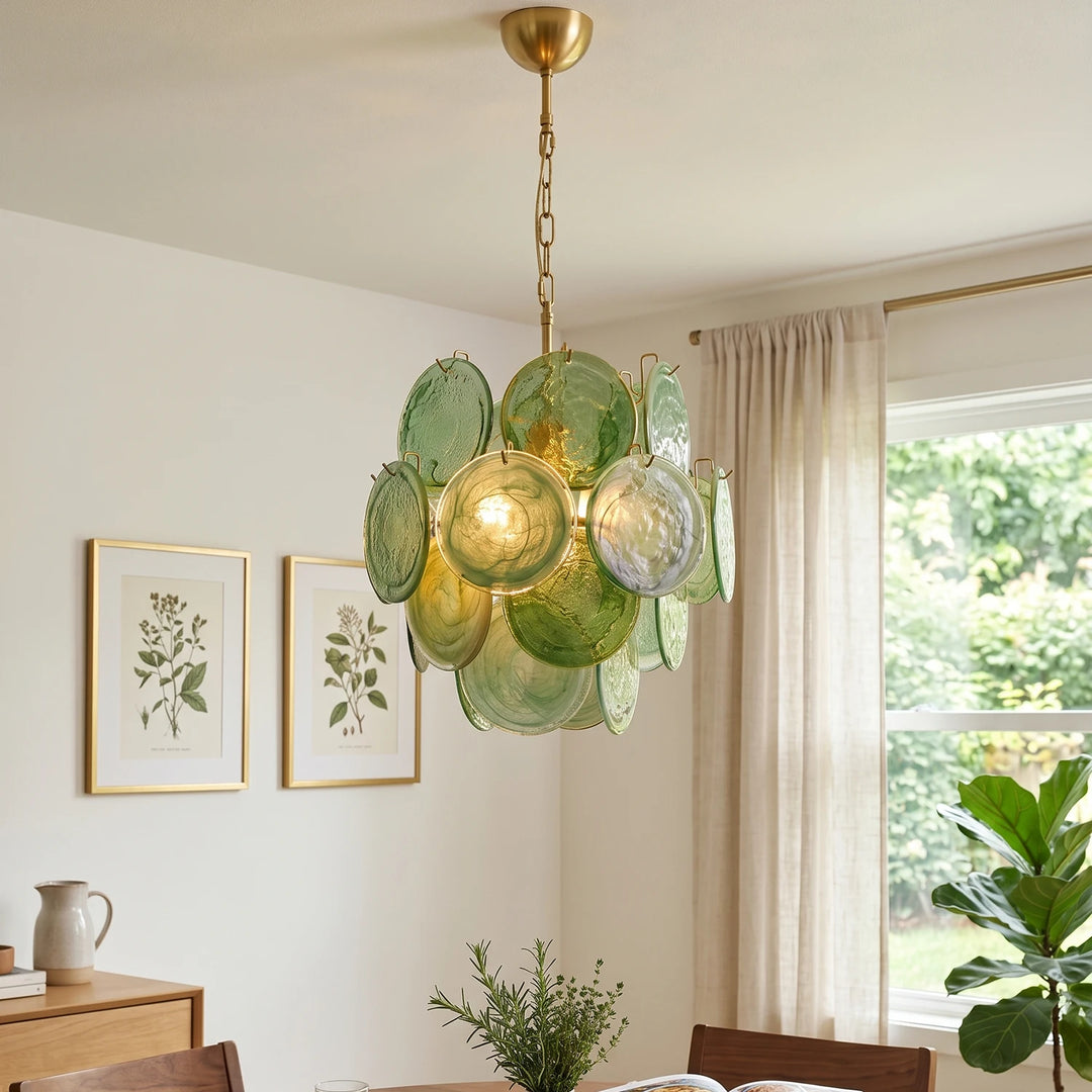 Tiered Aurelia Glass Multicolor Chandelier