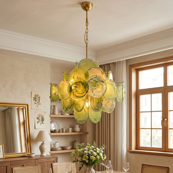 Tiered Aurelia Glass Multicolor Chandelier