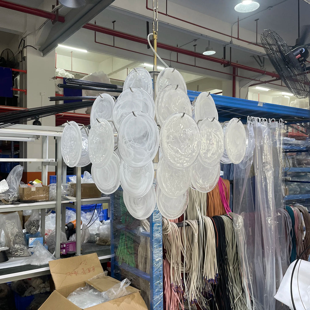 Tiered Aurelia Glass Multicolor Chandelier