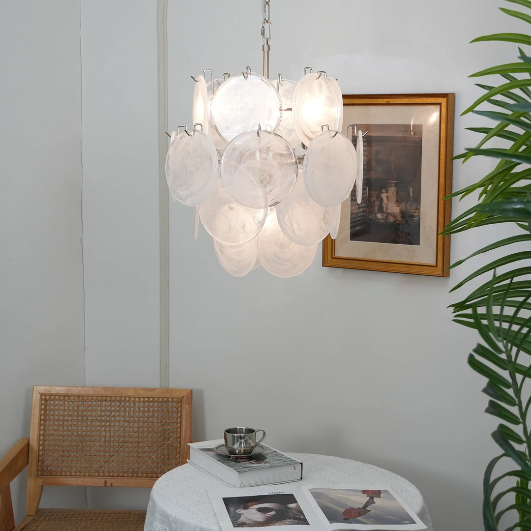 Tiered Aurelia Glass Multicolor Chandelier