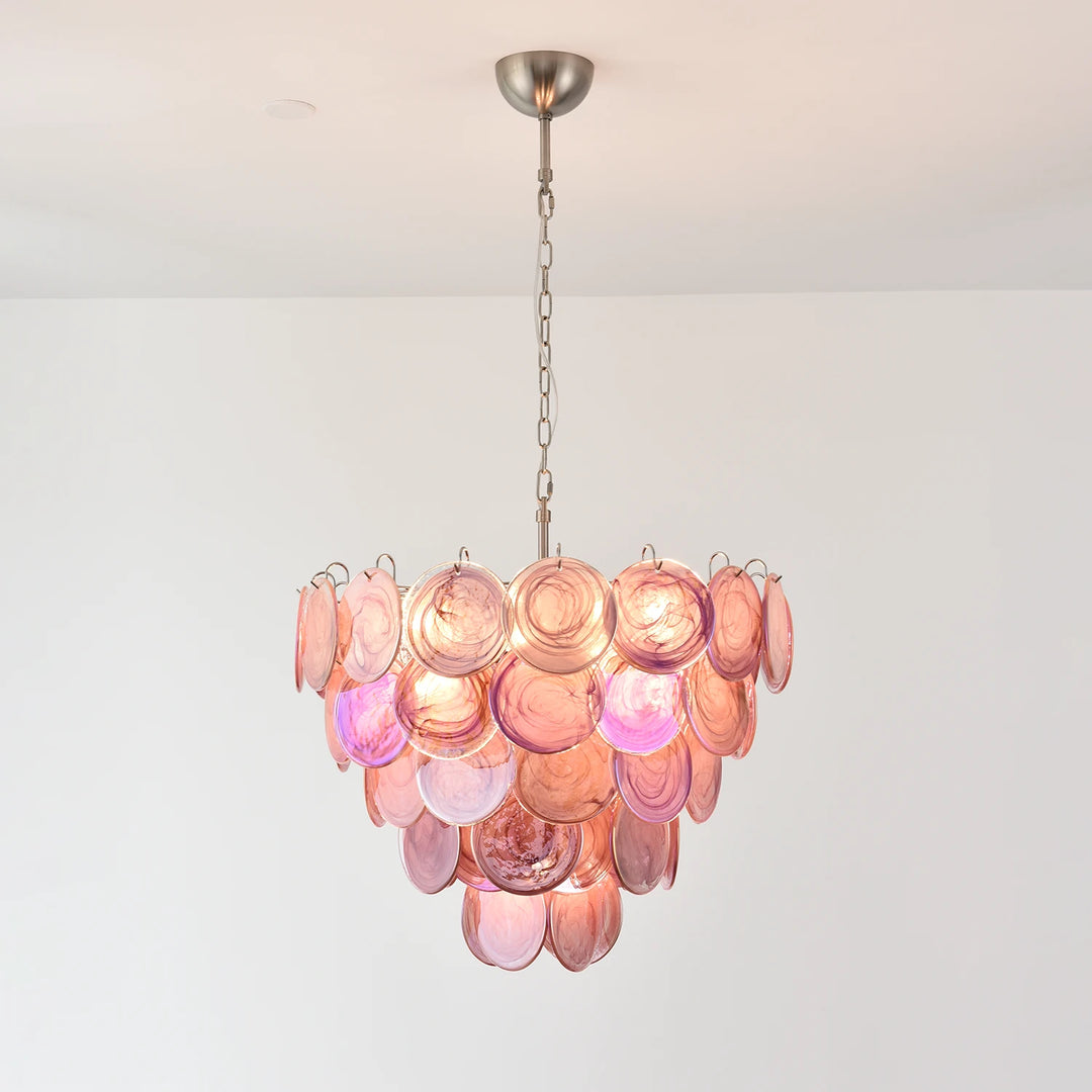 Tiered Aurelia Glass Multicolor Chandelier