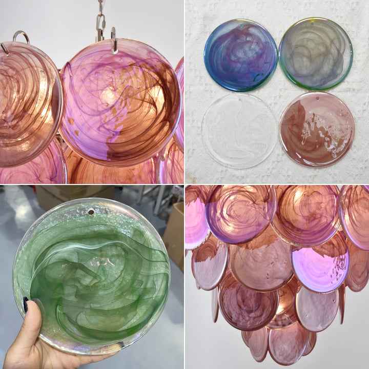 Tiered Aurelia Glass Multicolor Chandelier