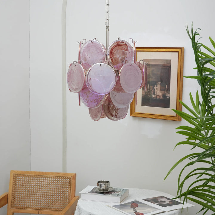 Tiered Aurelia Glass Multicolor Chandelier