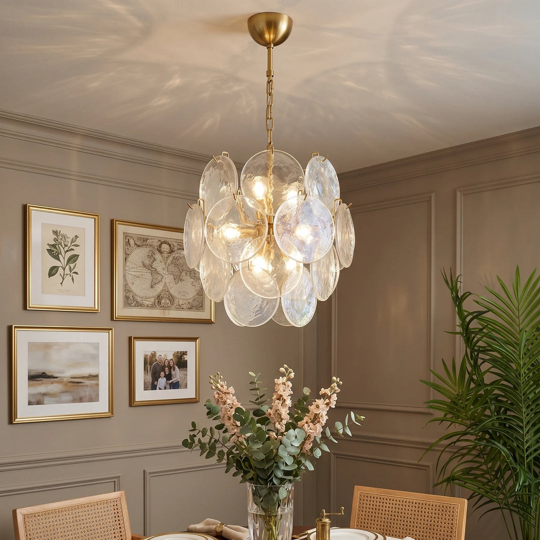 Tiered Aurelia Glass Multicolor Chandelier