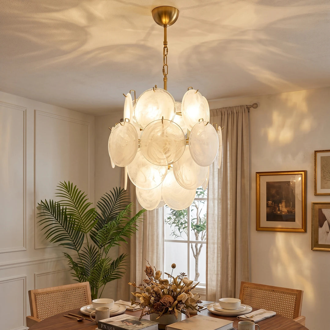 Tiered Aurelia Glass Multicolor Chandelier