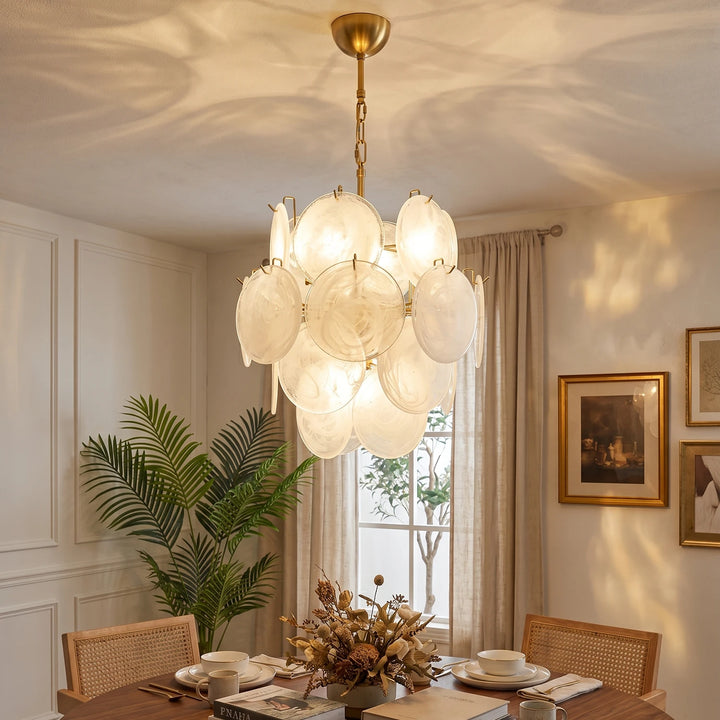 Tiered Aurelia Glass Multicolor Chandelier