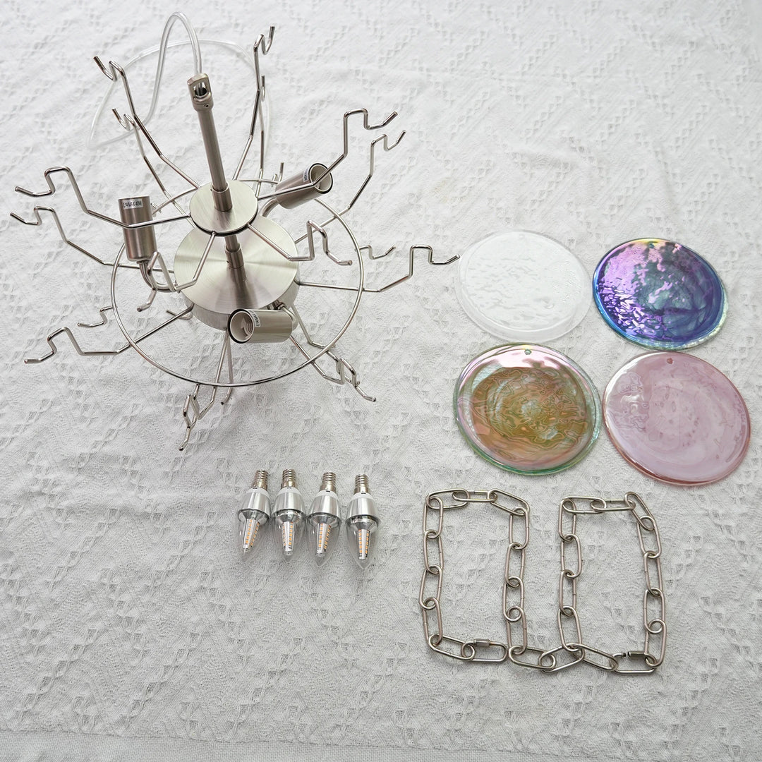 Tiered Aurelia Glass Multicolor Chandelier