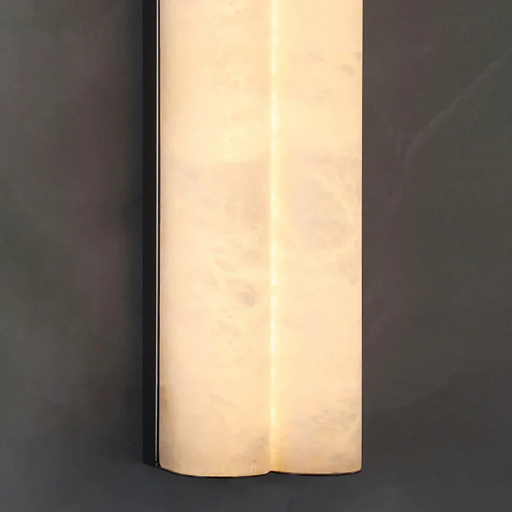 Double Cylinder Alabaster Tubular Wall Sconce