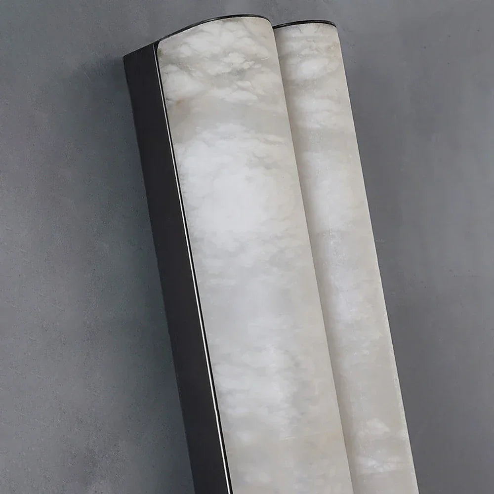 Double Cylinder Alabaster Tubular Wall Sconce