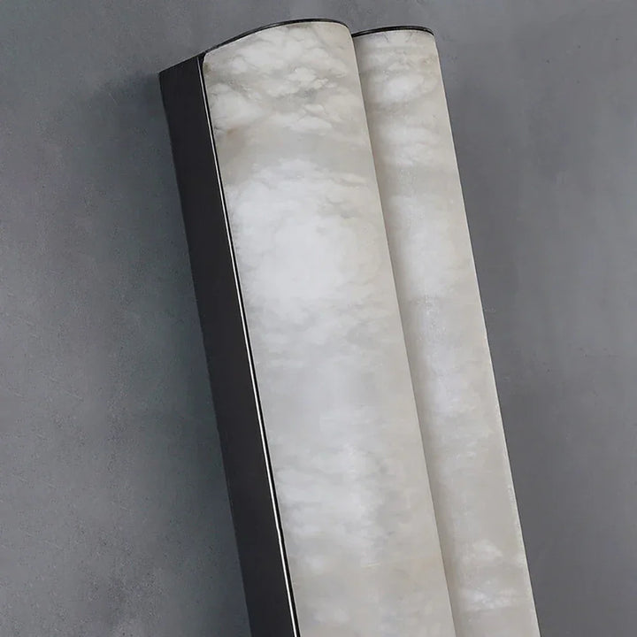 Double Cylinder Alabaster Tubular Wall Sconce