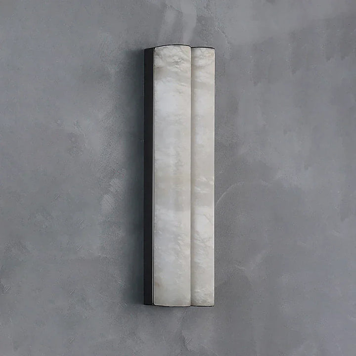 Double Cylinder Alabaster Tubular Wall Sconce