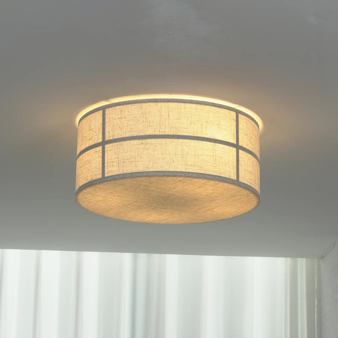 Drum Fabric Ceiling Light