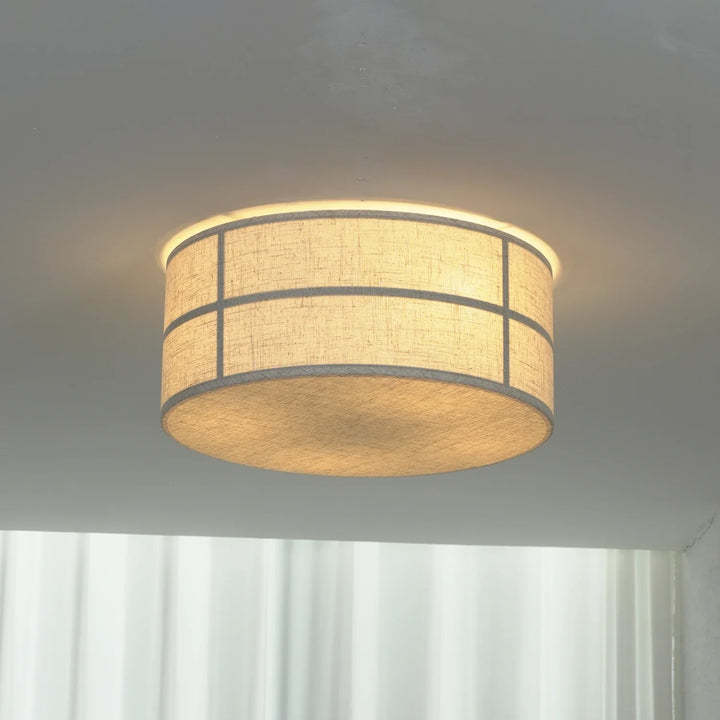 Drum Fabric Ceiling Light
