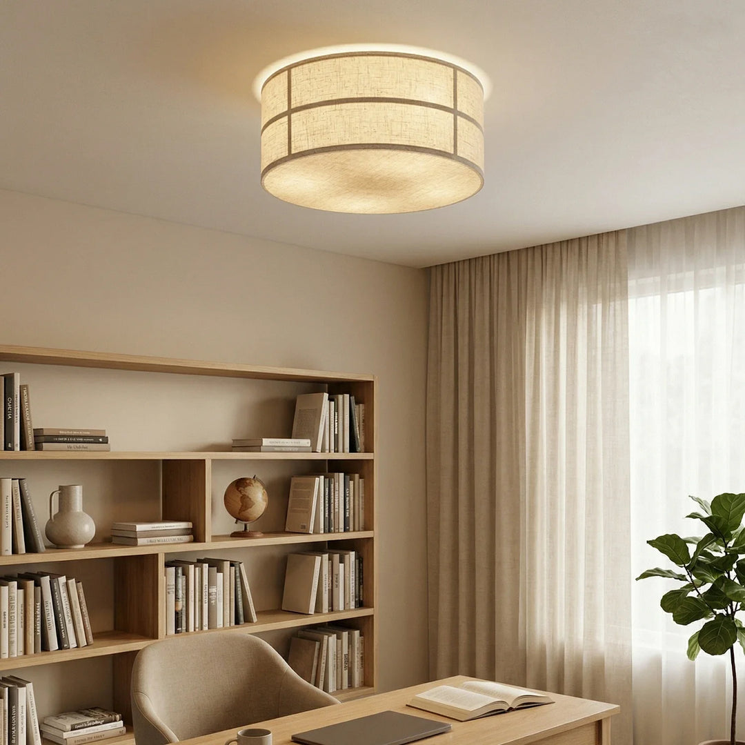Drum Fabric Ceiling Light
