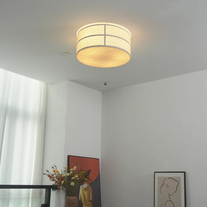 Drum Fabric Ceiling Light