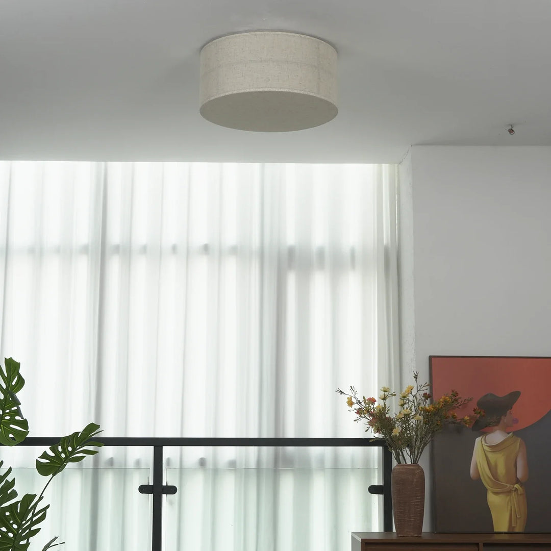 Drum Fabric Ceiling Light