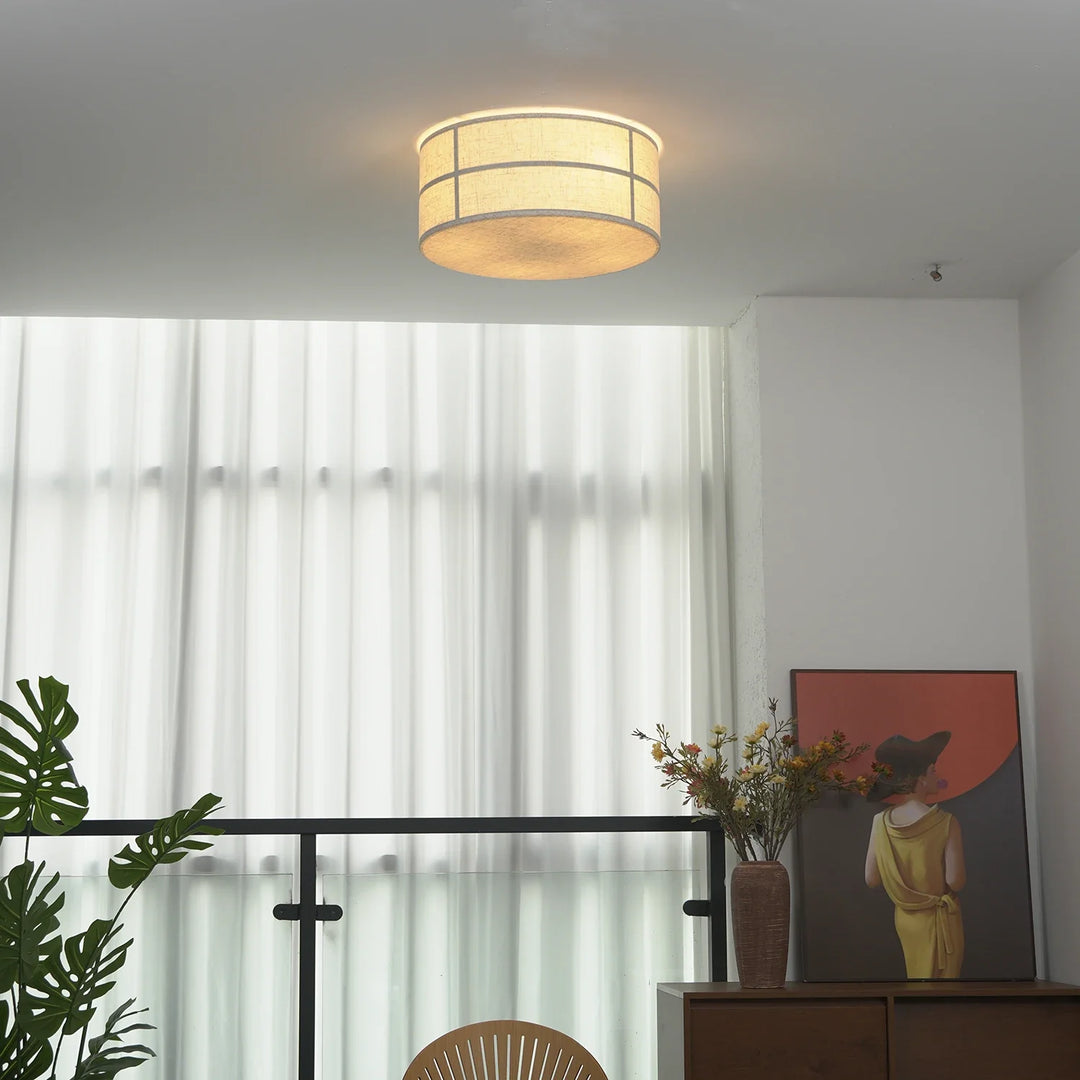 Drum Fabric Ceiling Light