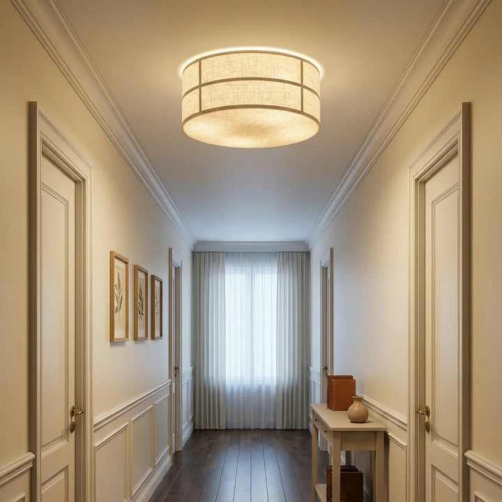 Drum Fabric Ceiling Light