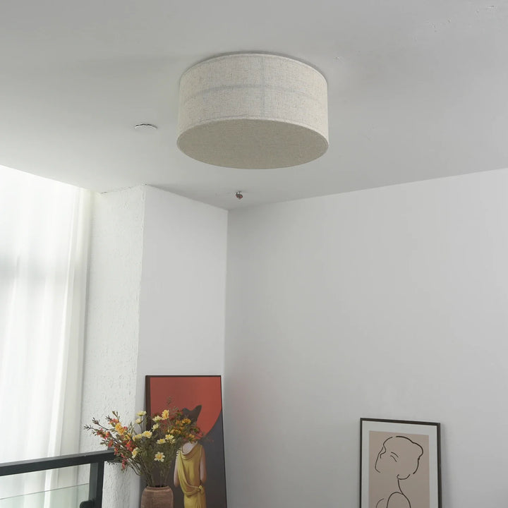 Drum Fabric Ceiling Light