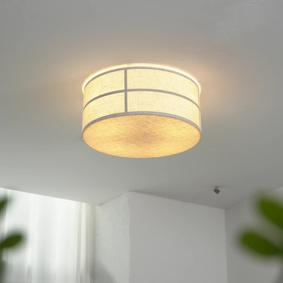 Drum Fabric Ceiling Light